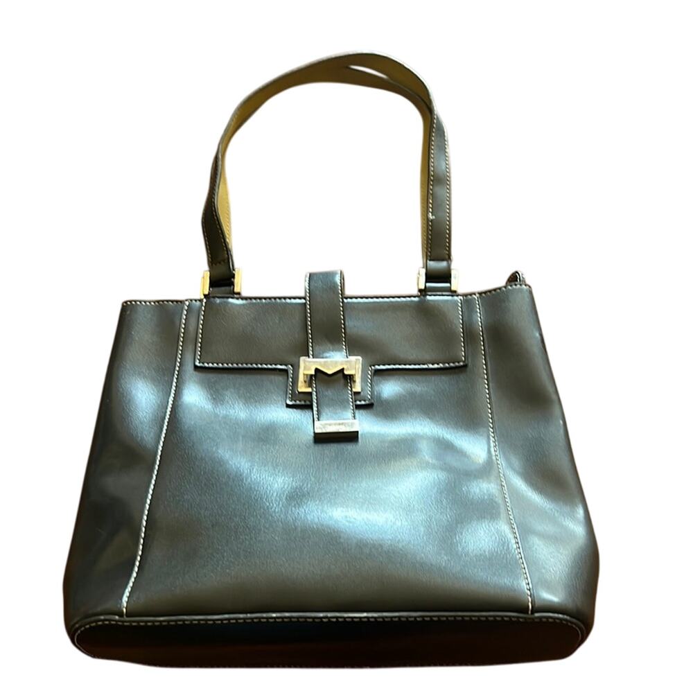 Mondani New York Black Faux Leather Shoulder Bag Purse